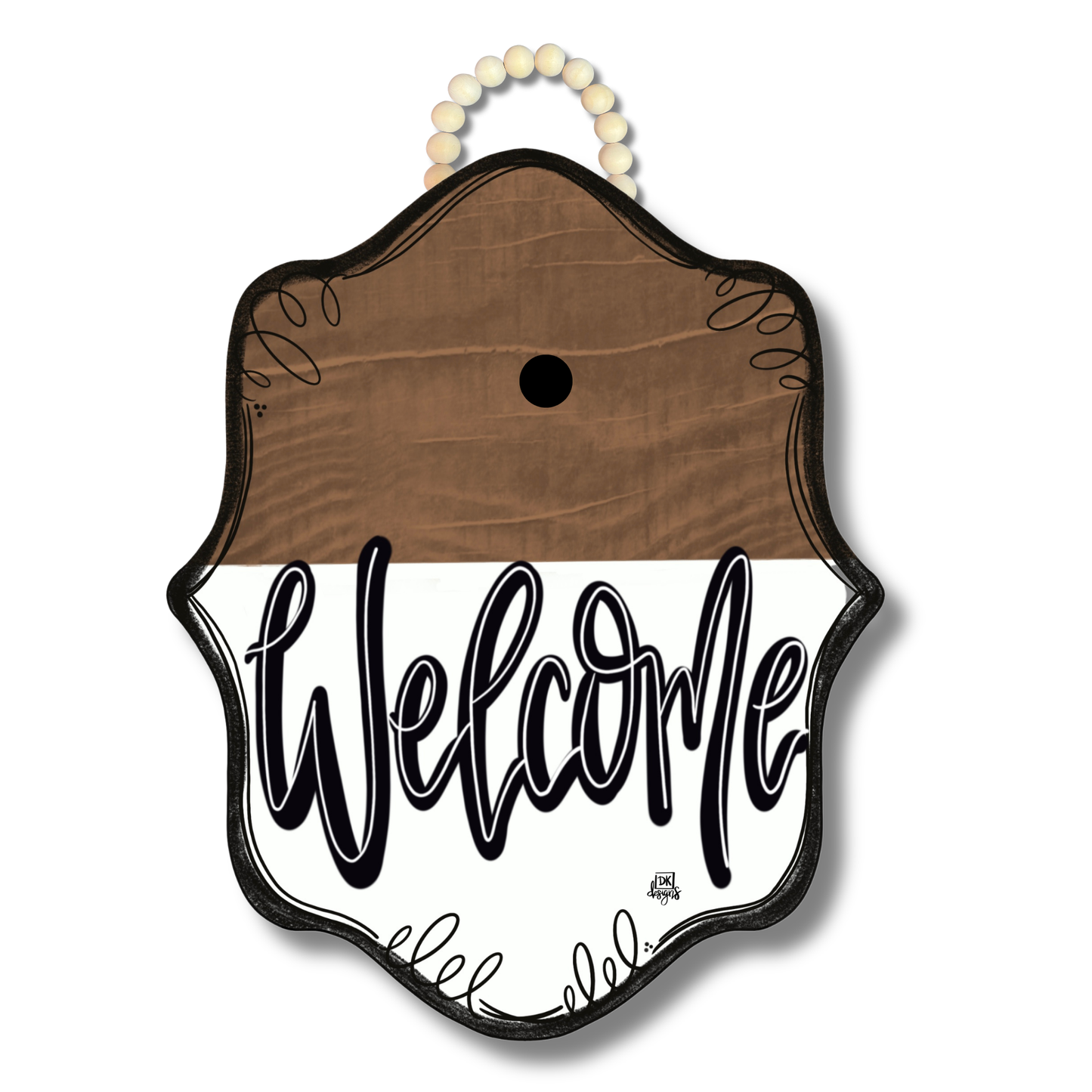 DK Designs Georgia - Stain Bloom "Welcome" Hanger + Mini