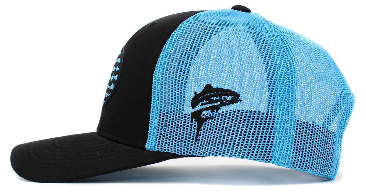 USA Fish Flag Mesh Back Ballcap
