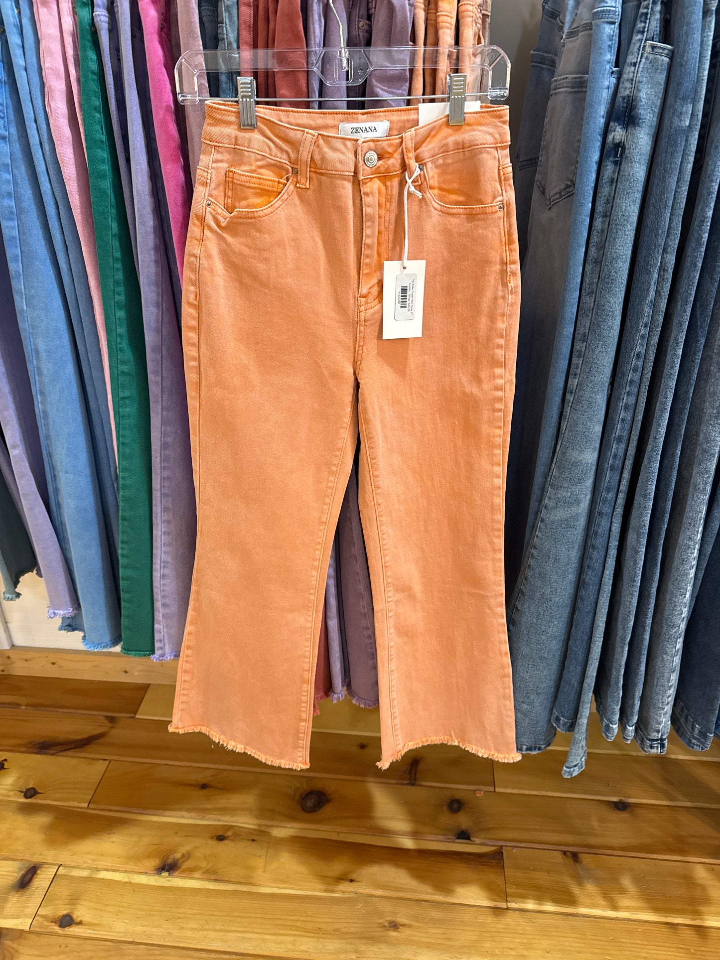 The Andie Frayed Hem Pants 27"