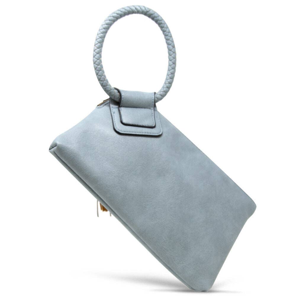 Boho Vegan Leather Wristlet/Clutch