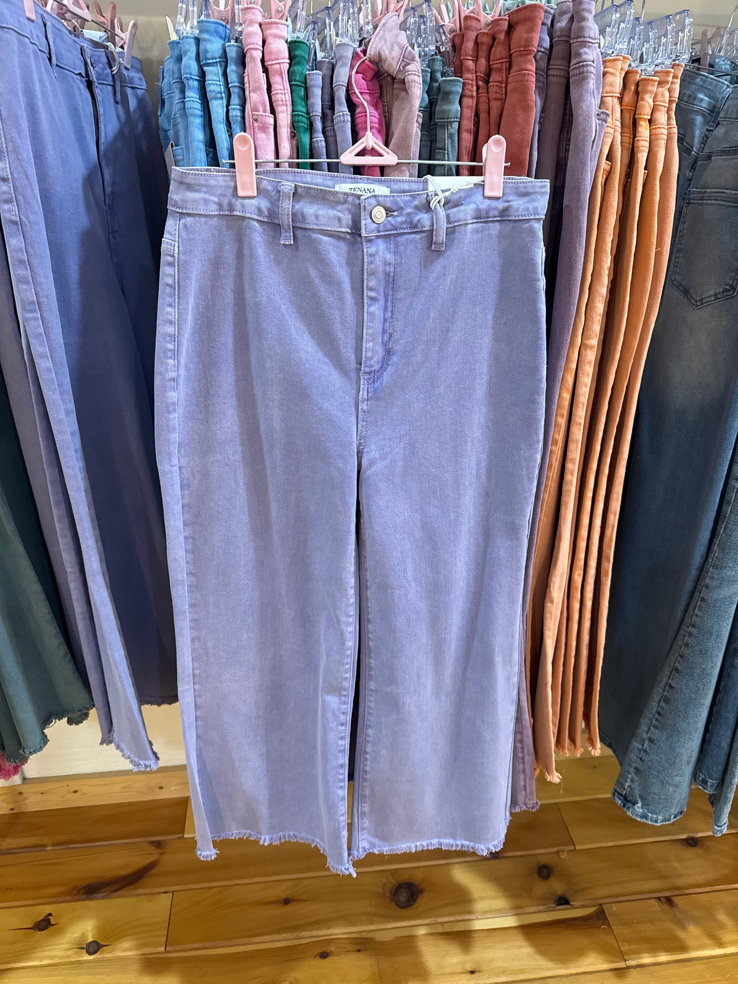 The Andie Frayed Hem Pants 25"