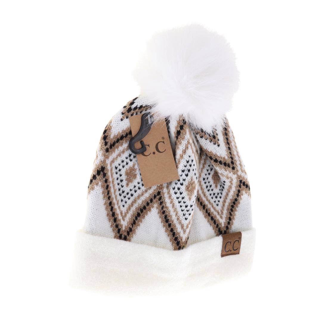 Diamond Geometric Beanie