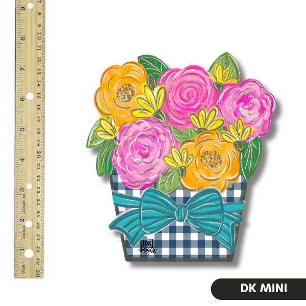 DK Designs Georgia - Gingham Flower Jar Mini