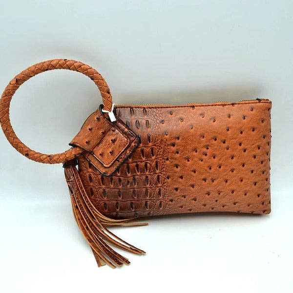 Tasia Croc Wristlet