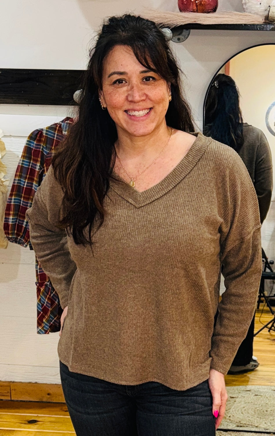 Zenana V Neck Top