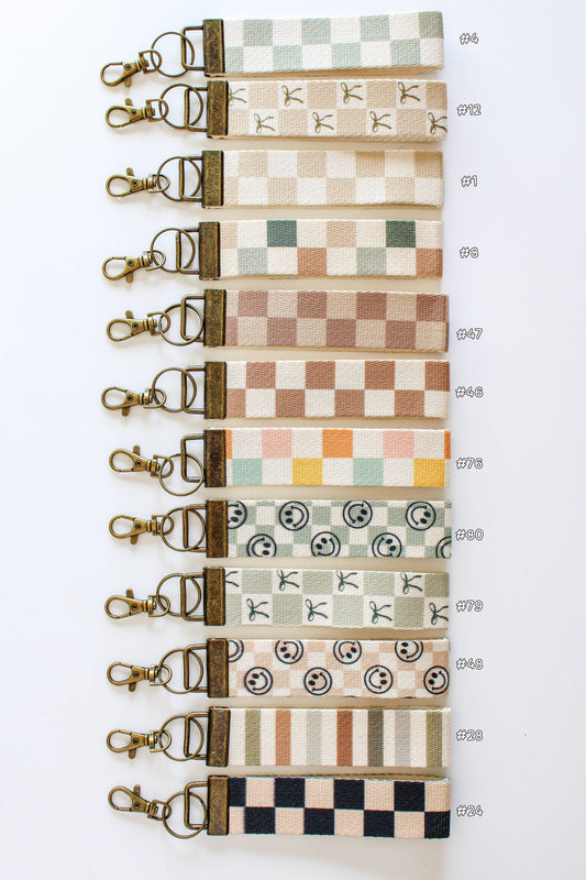 Canvas Wristlet Keychain