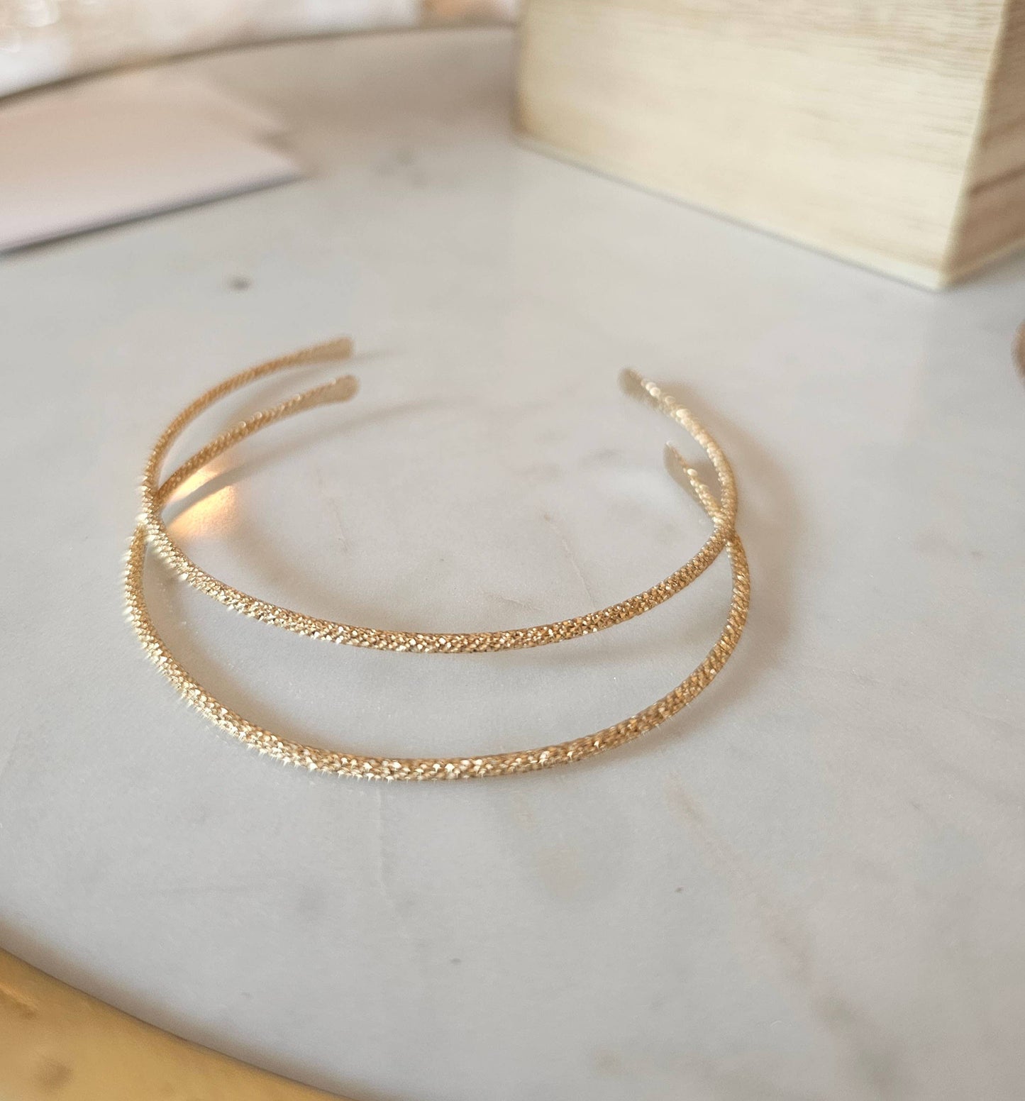 Half Moon Jewelry Designs - Permanent jewelry bangle (Sparkle), Bangle blank for PJ