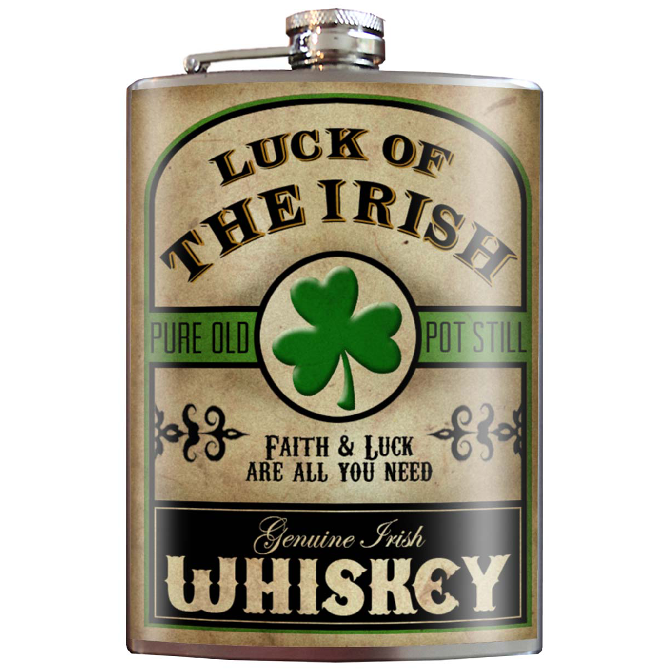 Luck of The Irish Flask