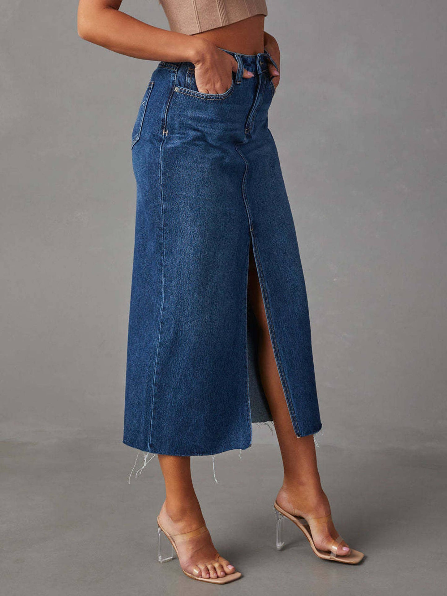 The Amber Denim Skirt
