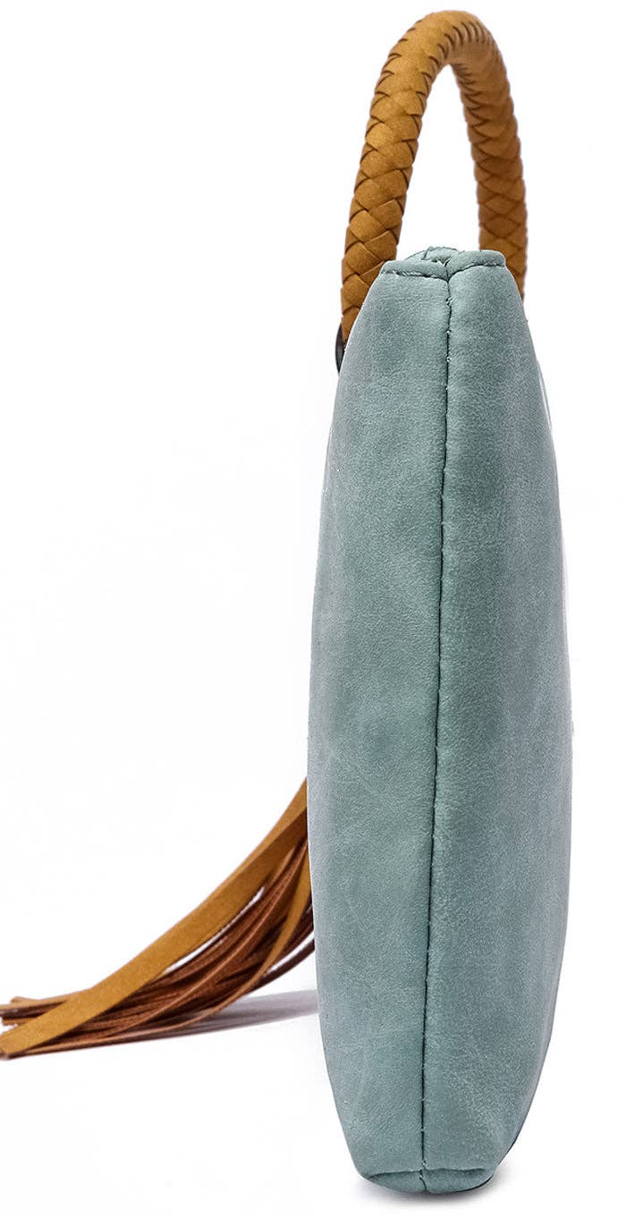 Two Toned Boho Wristlet