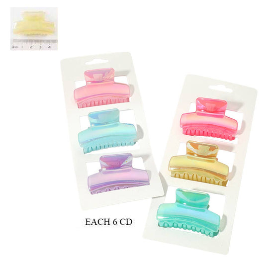 SET OF 3 - Hair Claw Clip Set