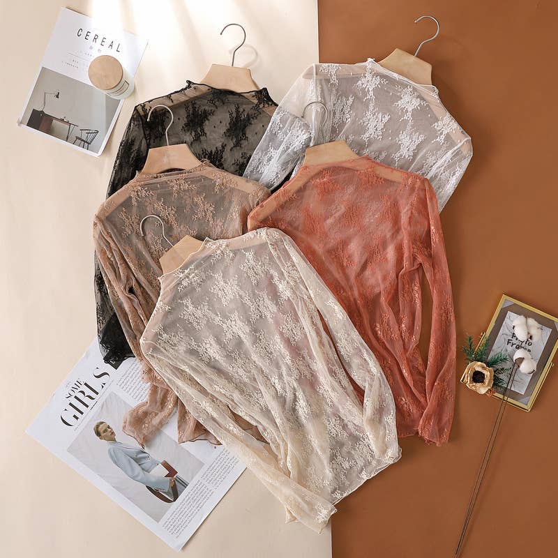 Floral Lace Sheer Top