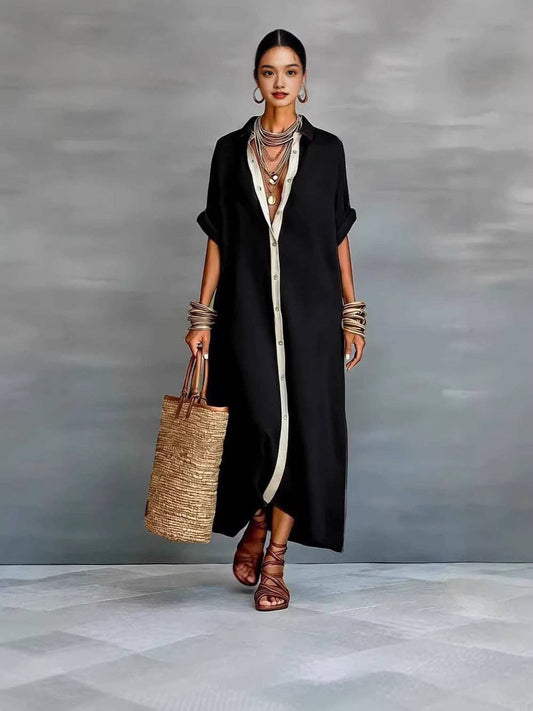 Color-Block Maxi Dress