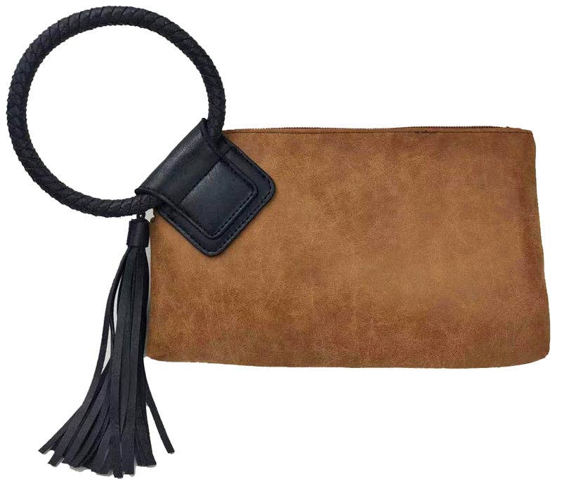 Two Toned Boho Wristlet