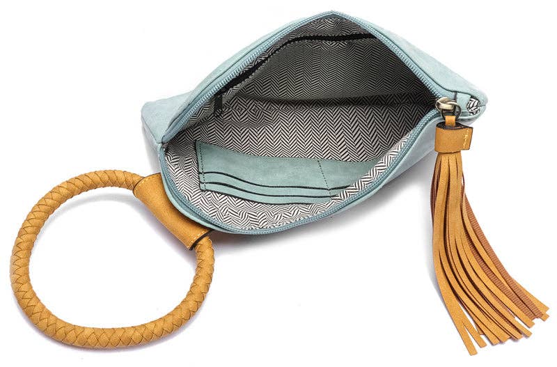 Two Toned Boho Wristlet