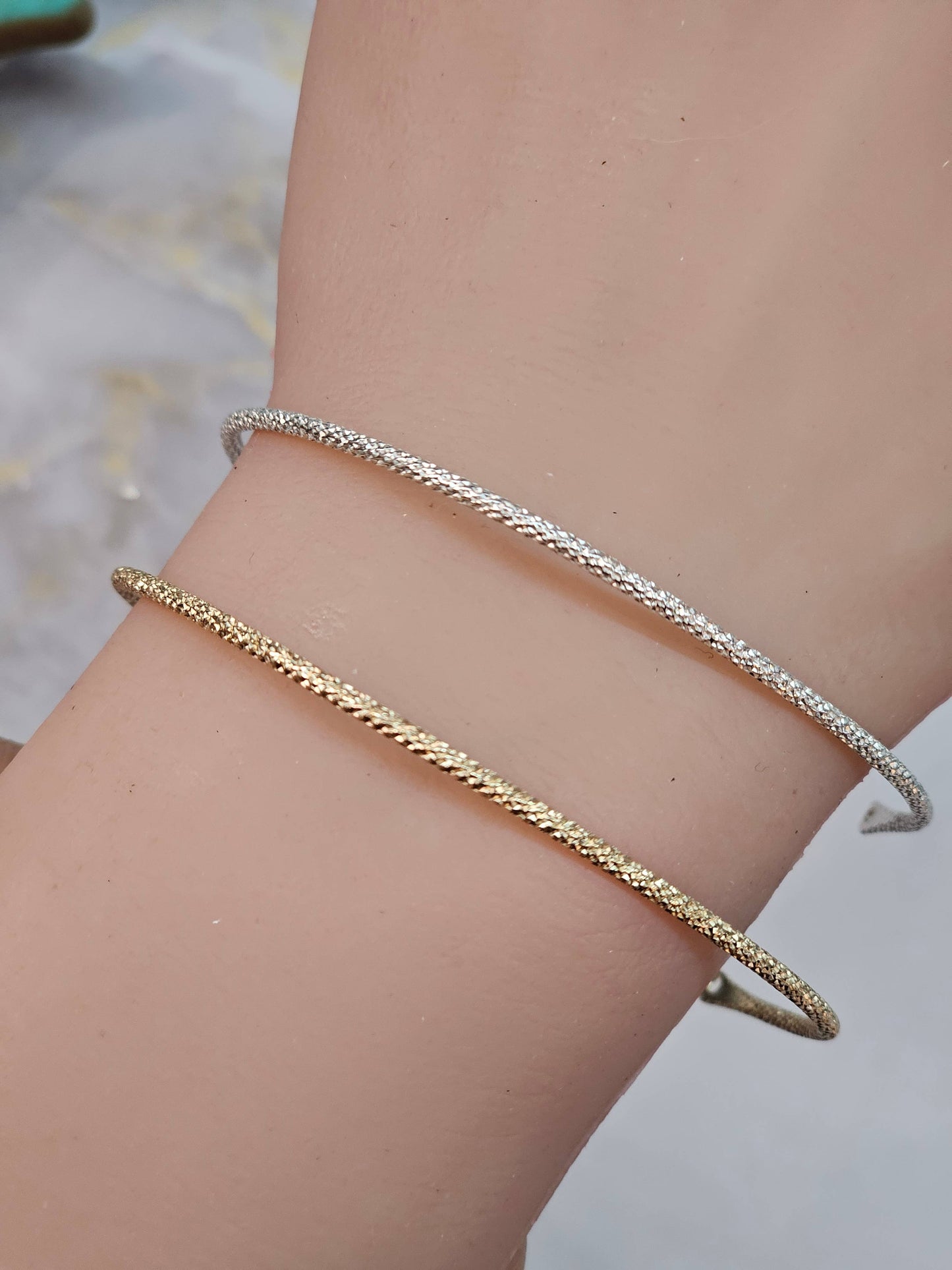 Half Moon Jewelry Designs - Permanent jewelry bangle (Sparkle), Bangle blank for PJ
