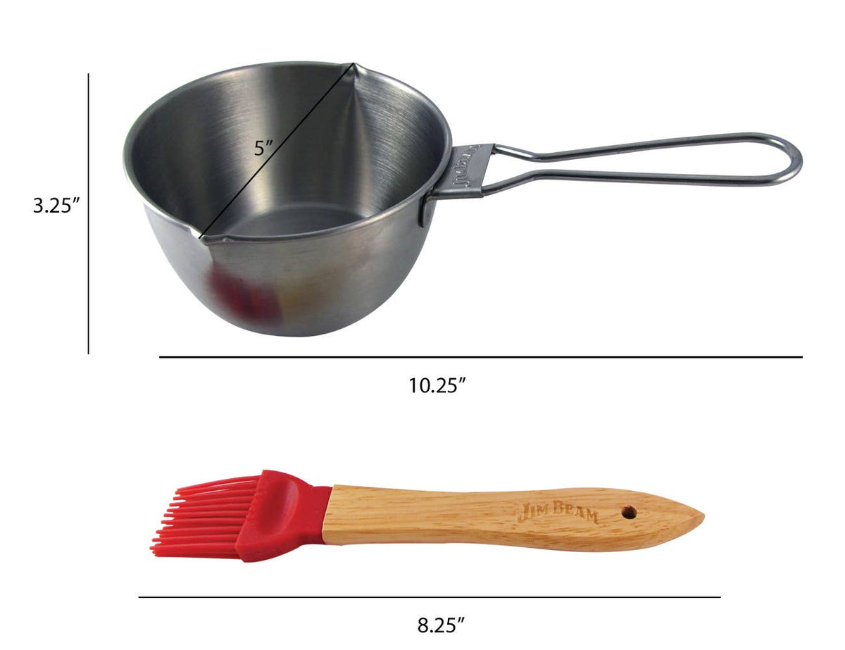 Jim Beam Stainless Steel Basting Pot & Brush