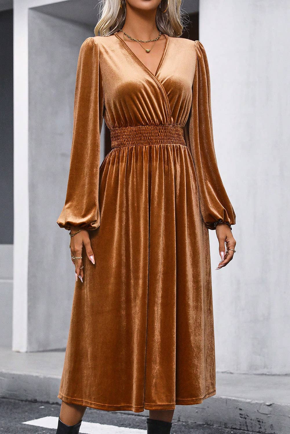 The Naomi Velvet Midi Dress