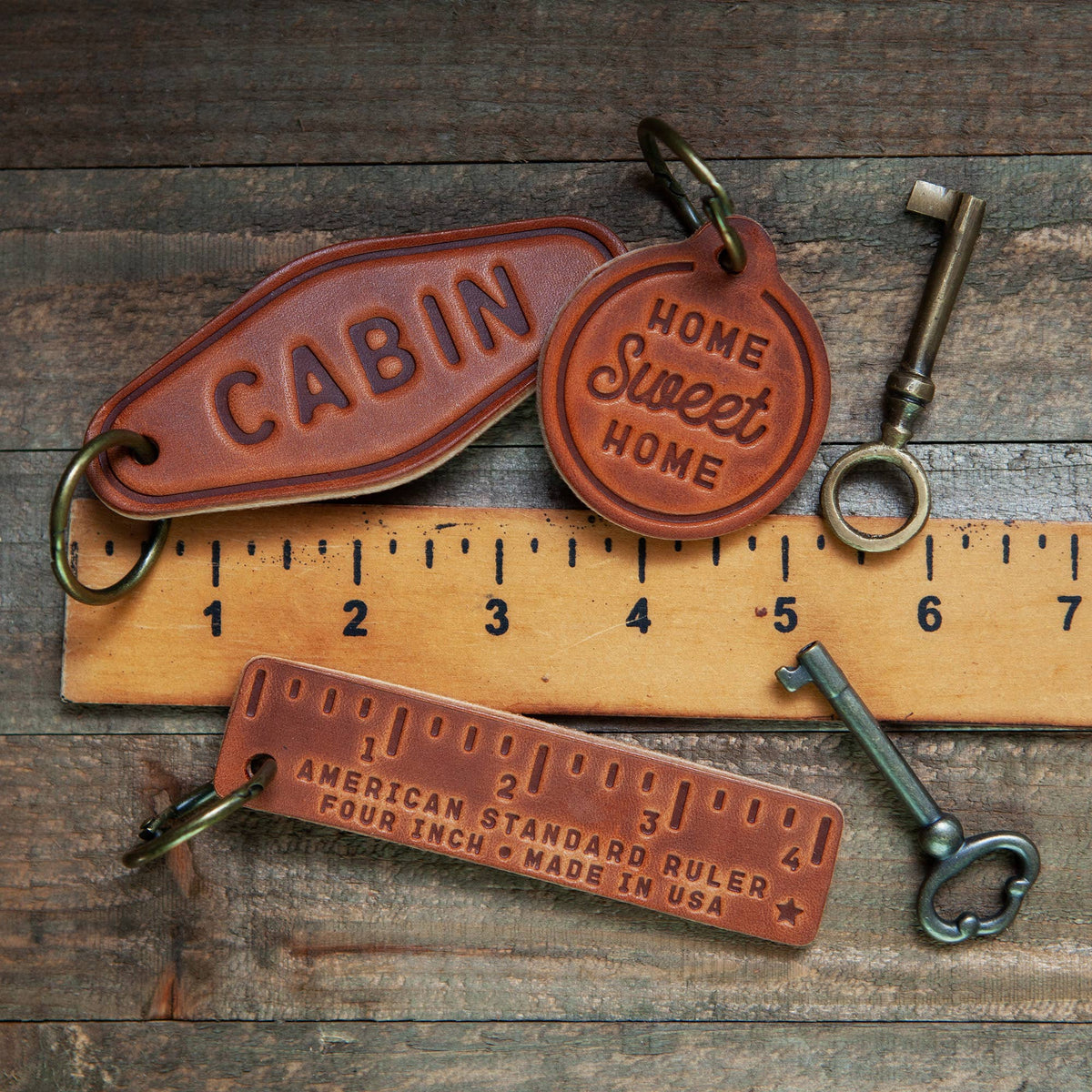 Boat Leather Keychain