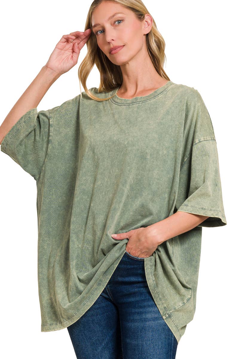 Acid Washed Oversized Tee