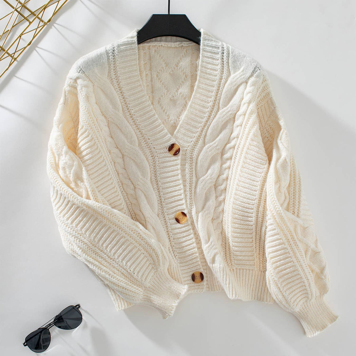 Cardigan w/Balloon Sleeves
