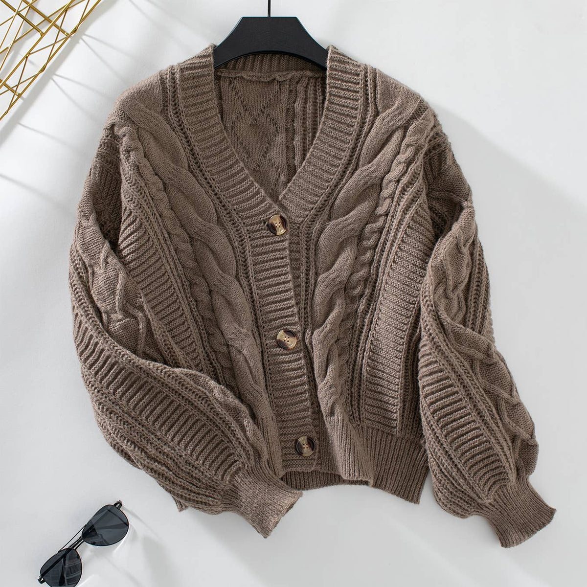 Cardigan w/Balloon Sleeves