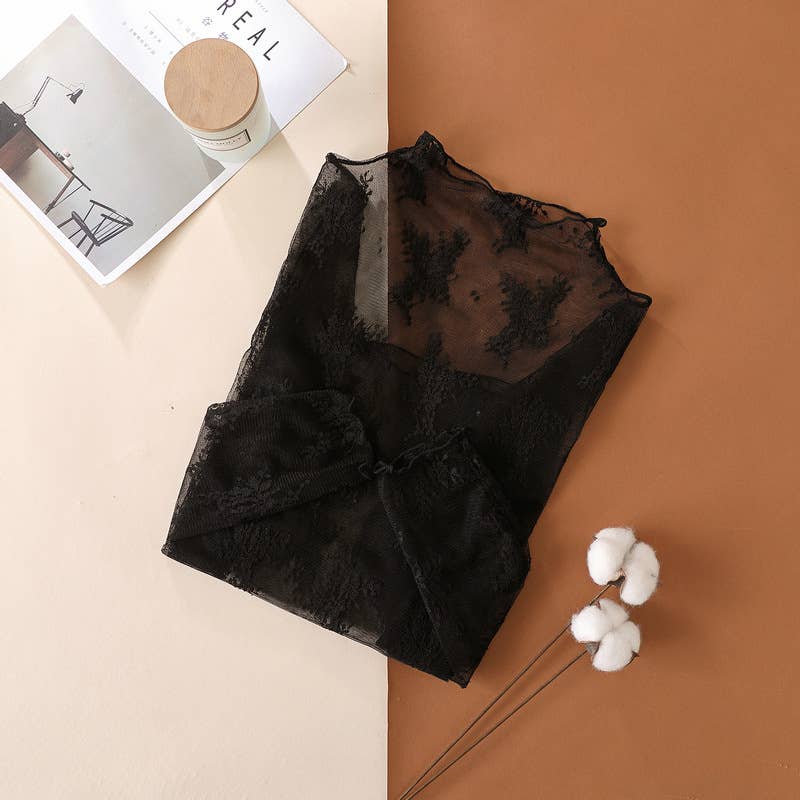 Floral Lace Sheer Top