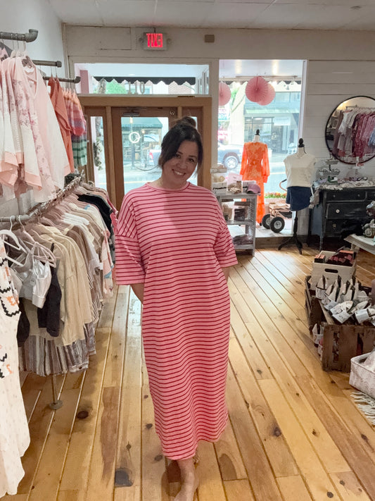 Strawberry Wine TShirt Maxi Dress