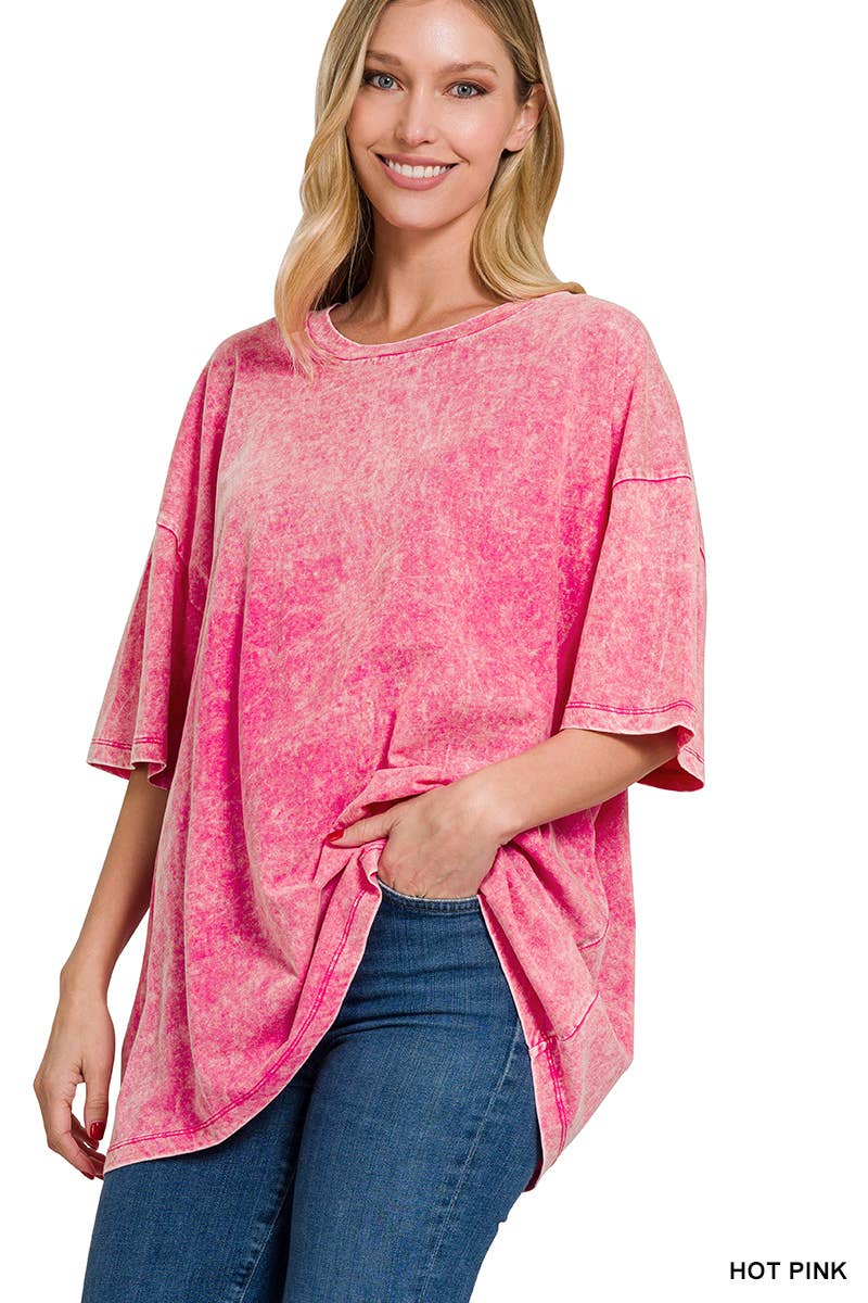 Acid Washed Oversized Tee