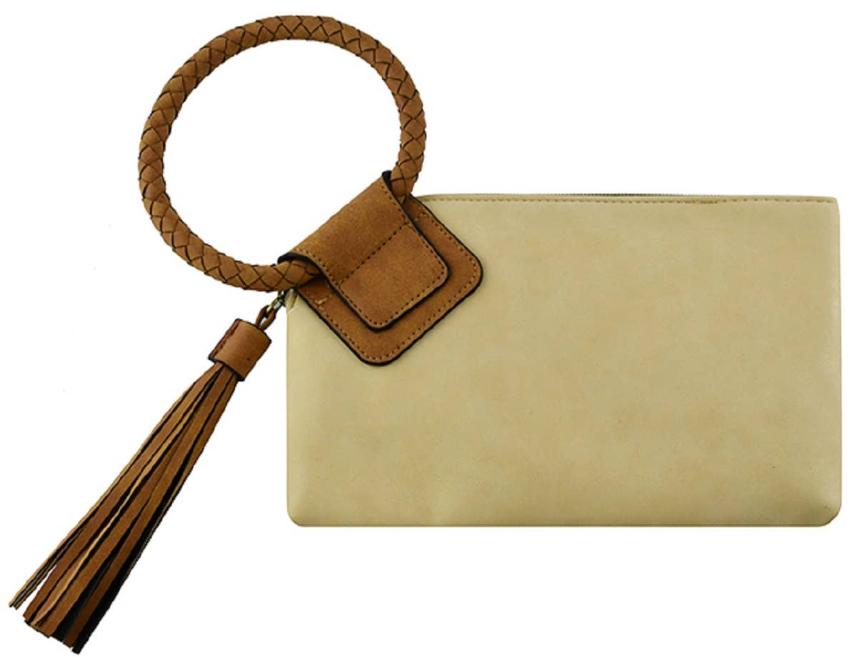 Two Toned Boho Wristlet