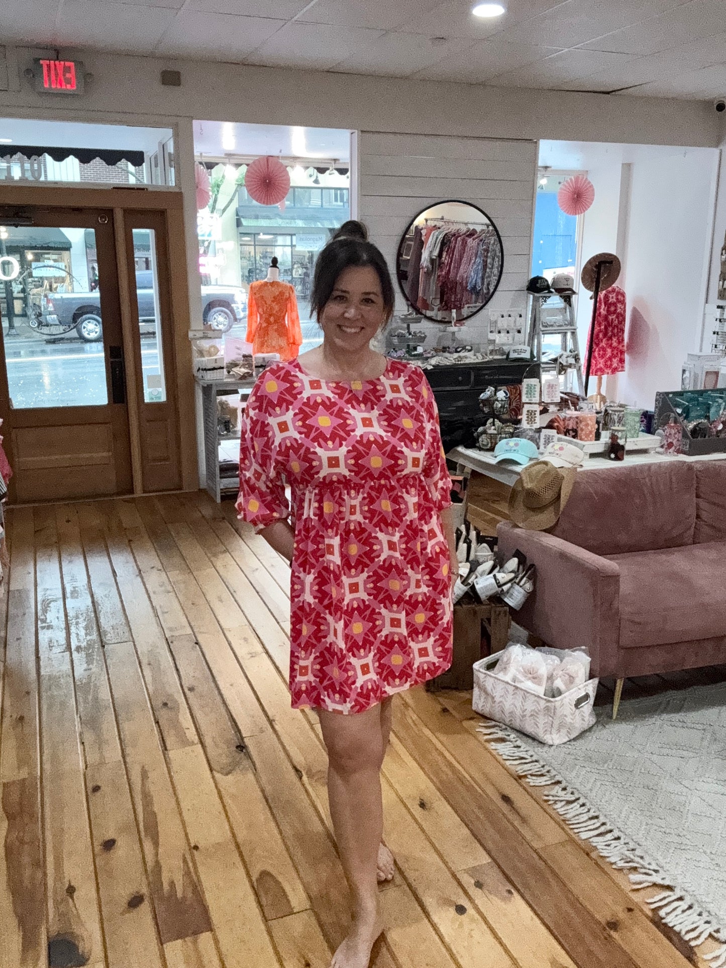 Strawberry Pink Mini Dress