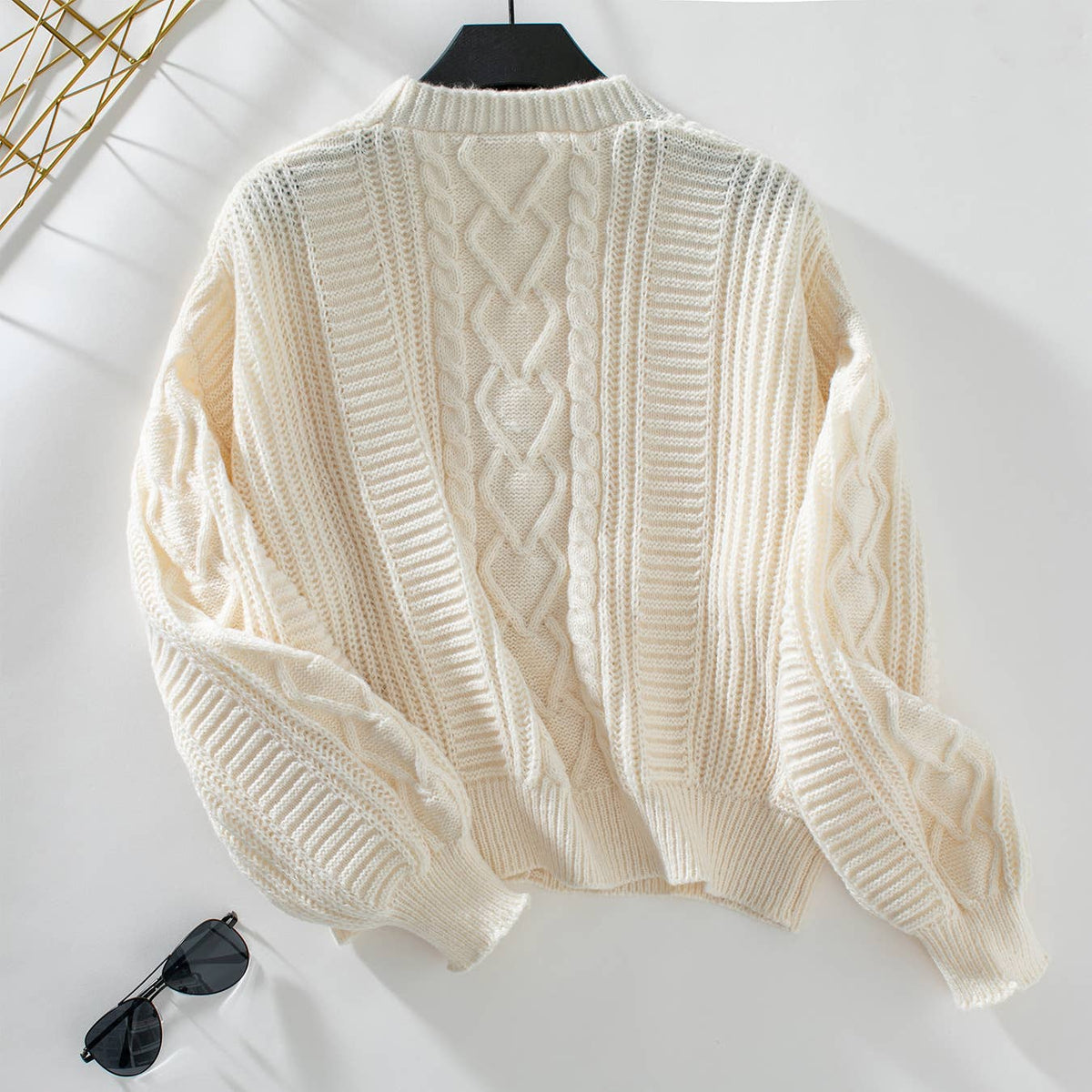 Cardigan w/Balloon Sleeves
