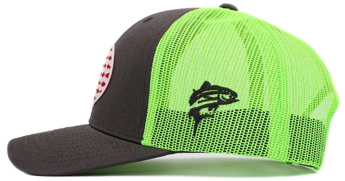 USA Fish Flag Mesh Back Ballcap