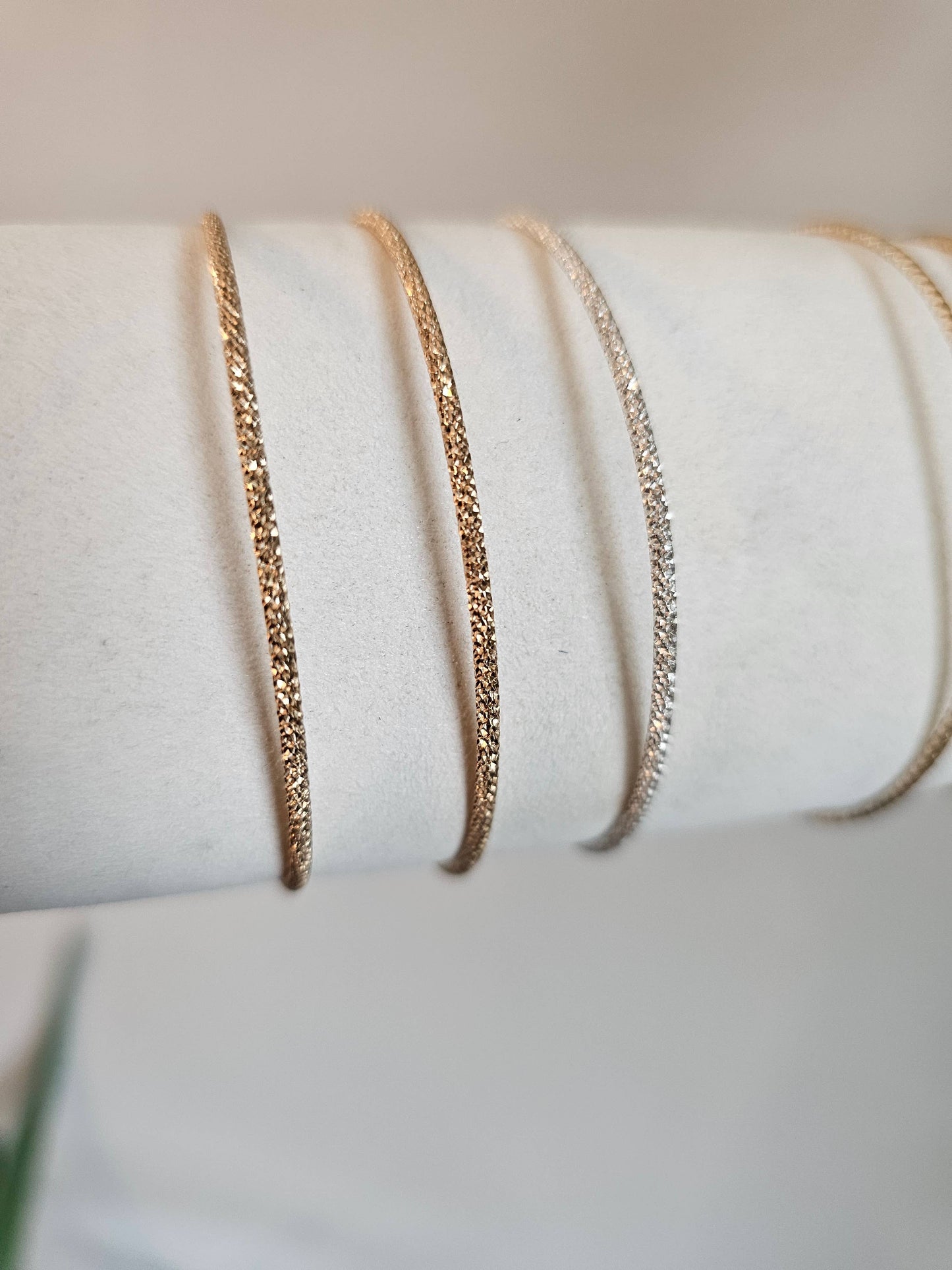 Half Moon Jewelry Designs - Permanent jewelry bangle (Sparkle), Bangle blank for PJ