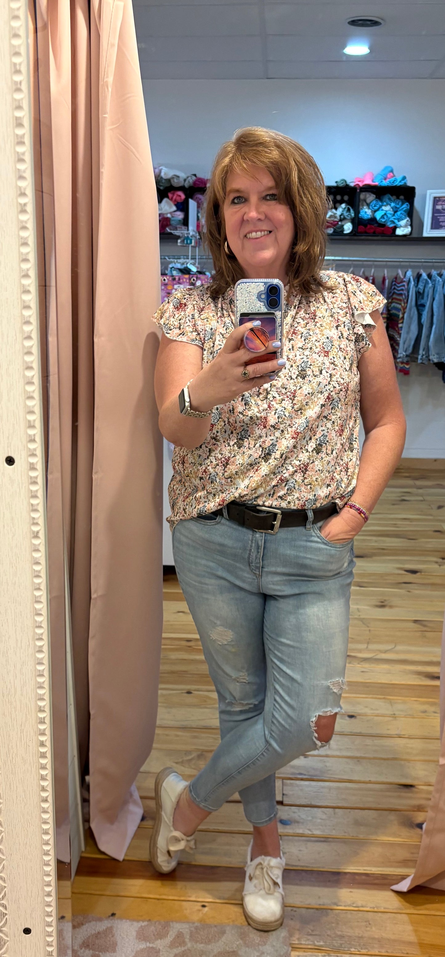 Boho Fall Florals Top