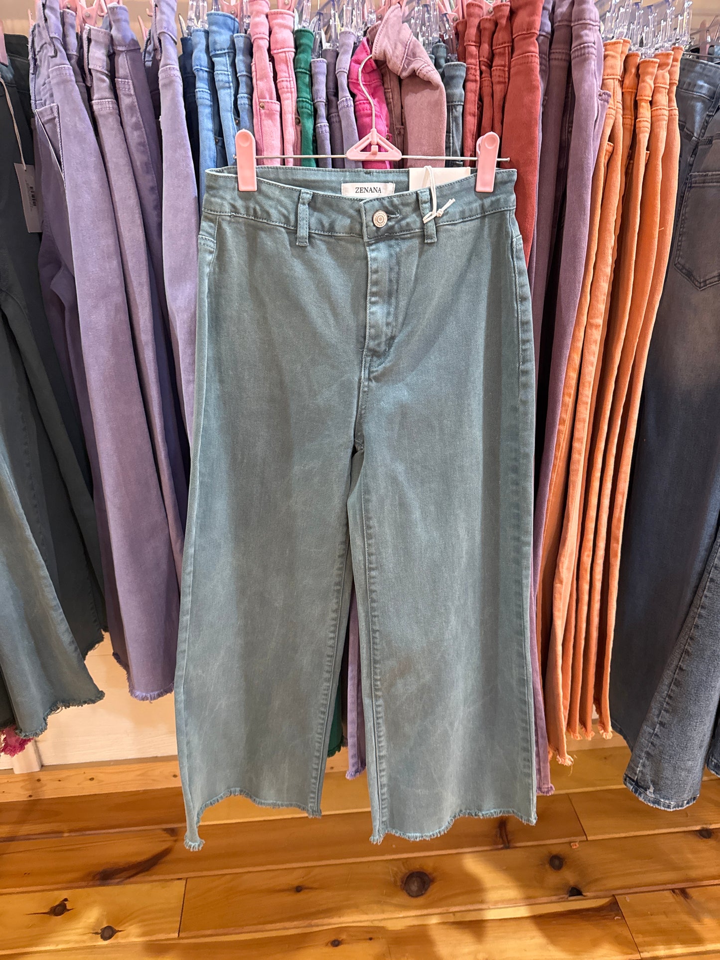 The Andie Frayed Hem Pants 25"