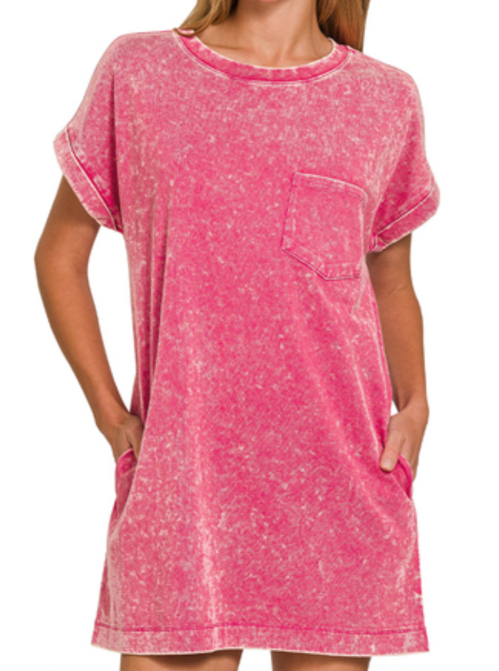 Acid Washed Tshirt Dress