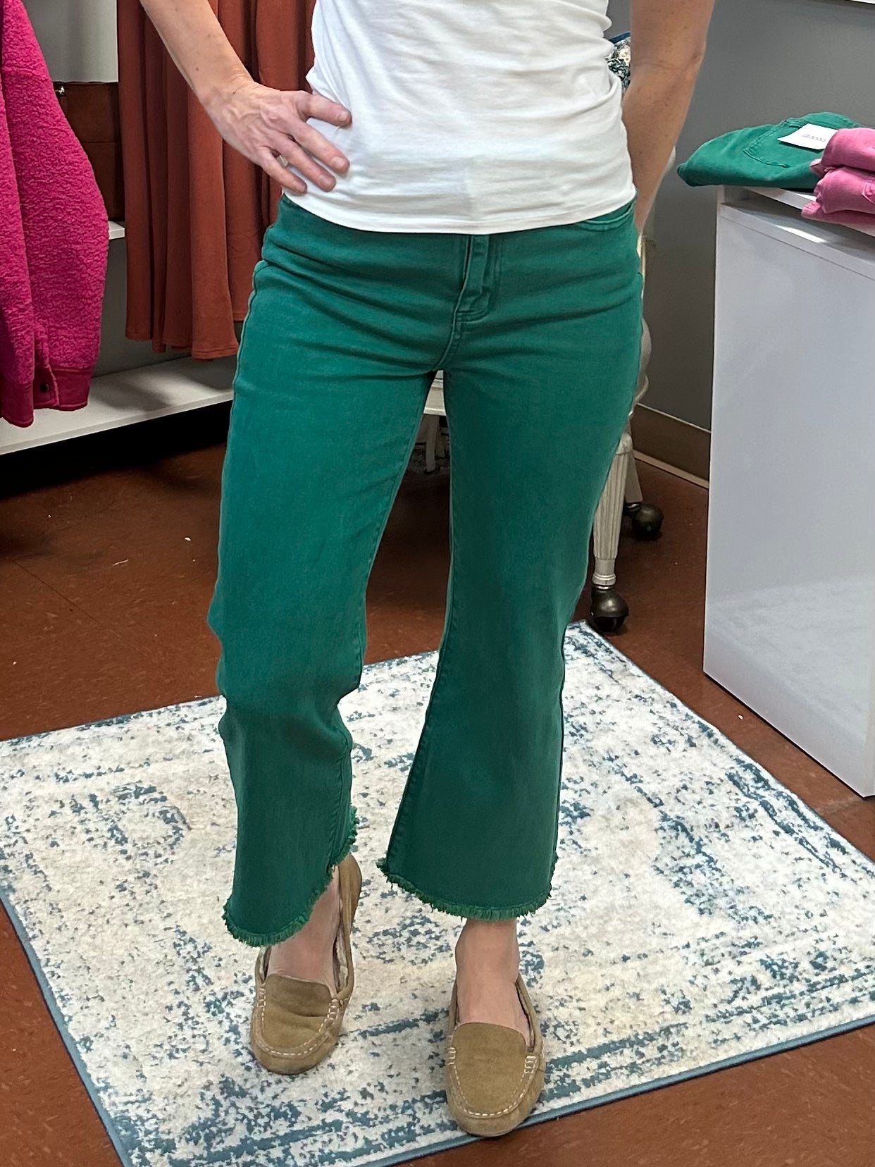 The Andie Frayed Hem Pants 27"
