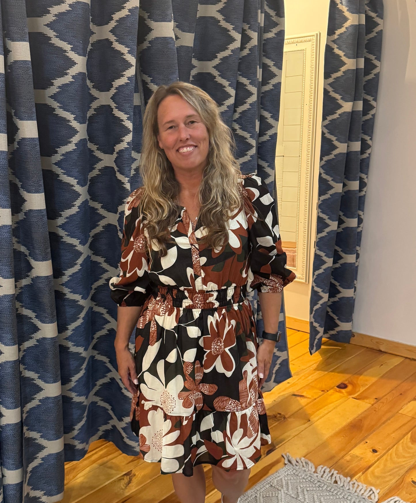 Fall Floral Dress