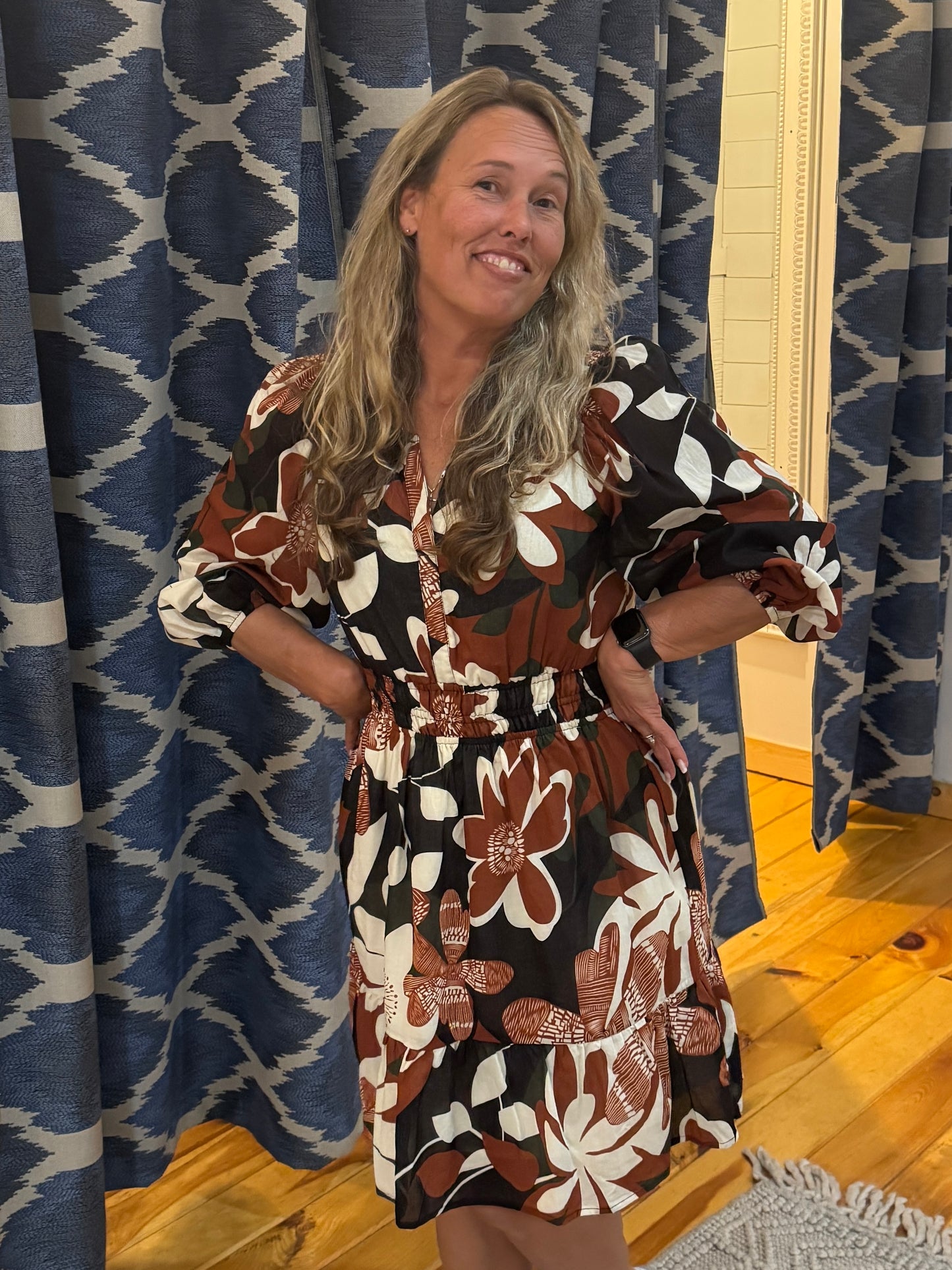 Fall Floral Dress
