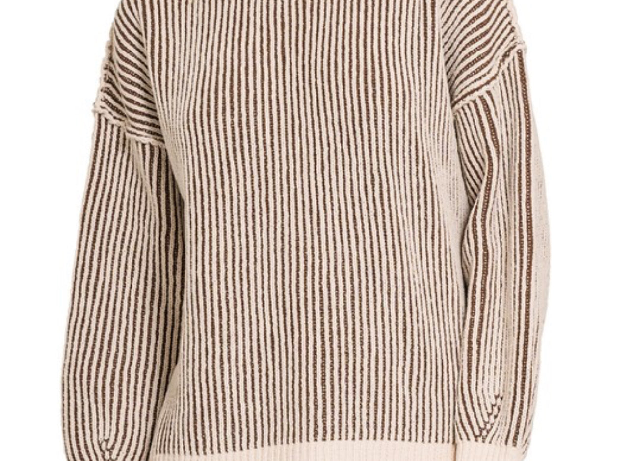 2 Toned Ribbed Sweater