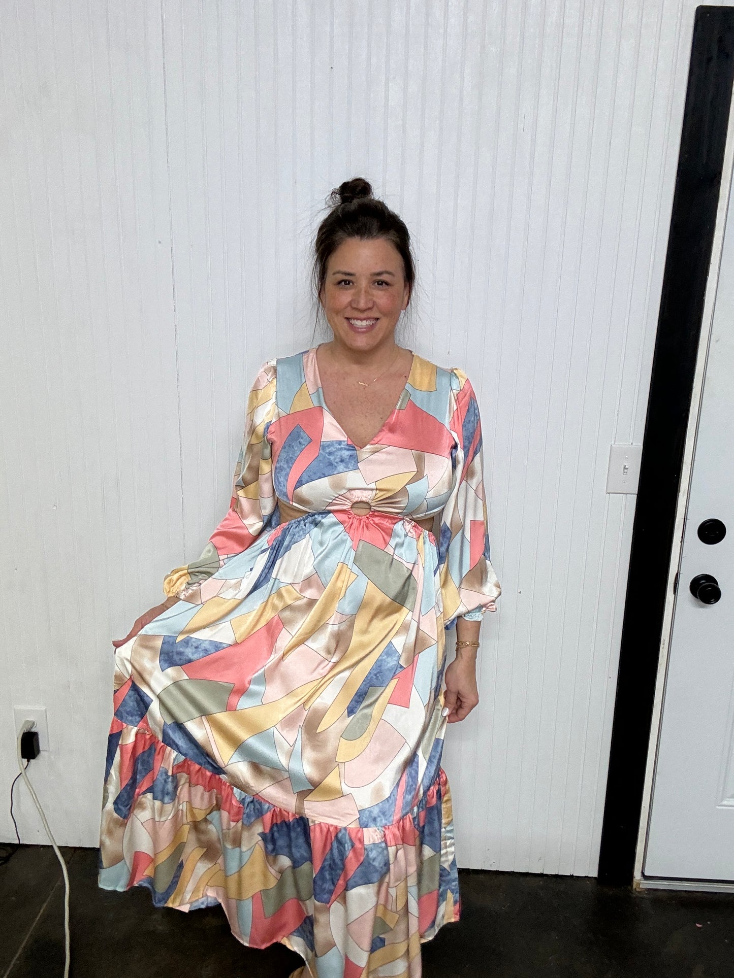 The Erica Abstract Maxi Dress