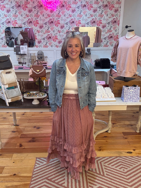 Ruffled Tiered Maxi Skirt