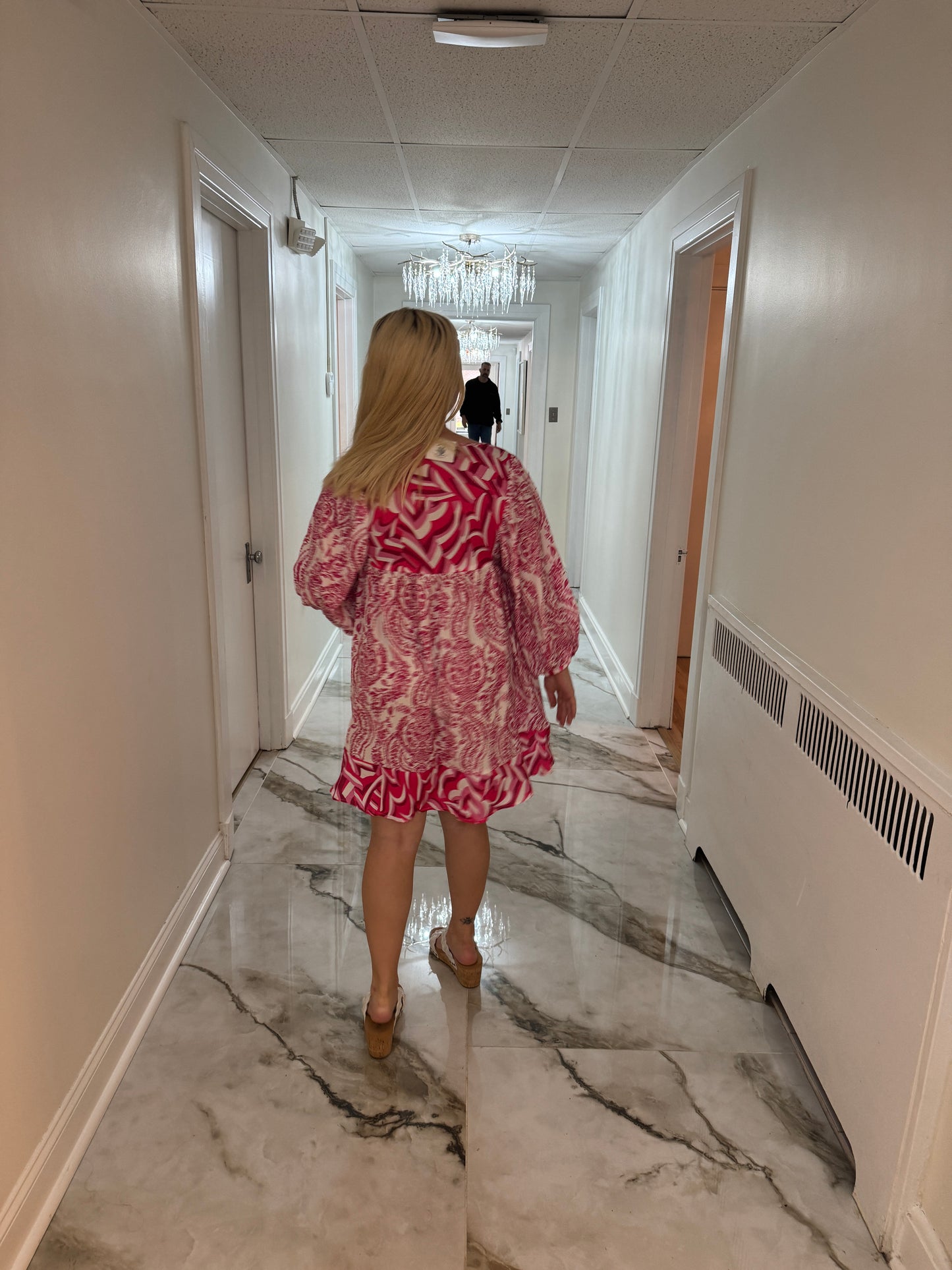 Rose Boho Mini Dress