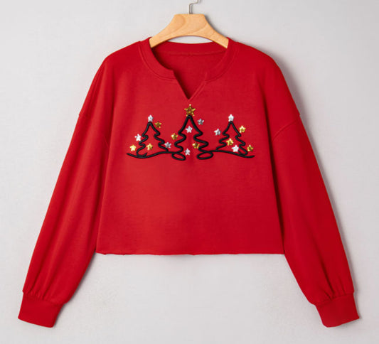 Cropped Tree Sweatshirt-FINAL SALE