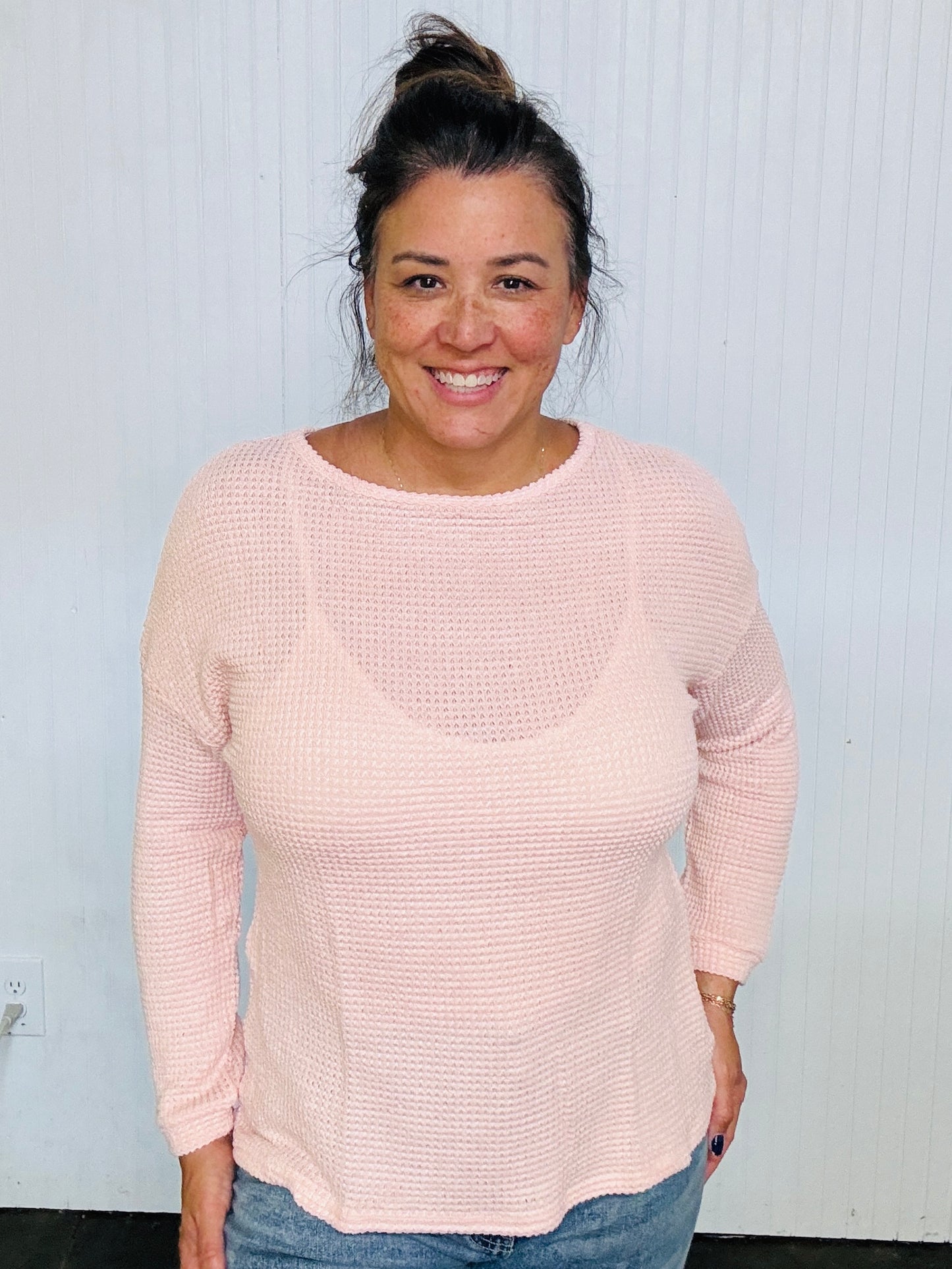 Waffle Knit Top