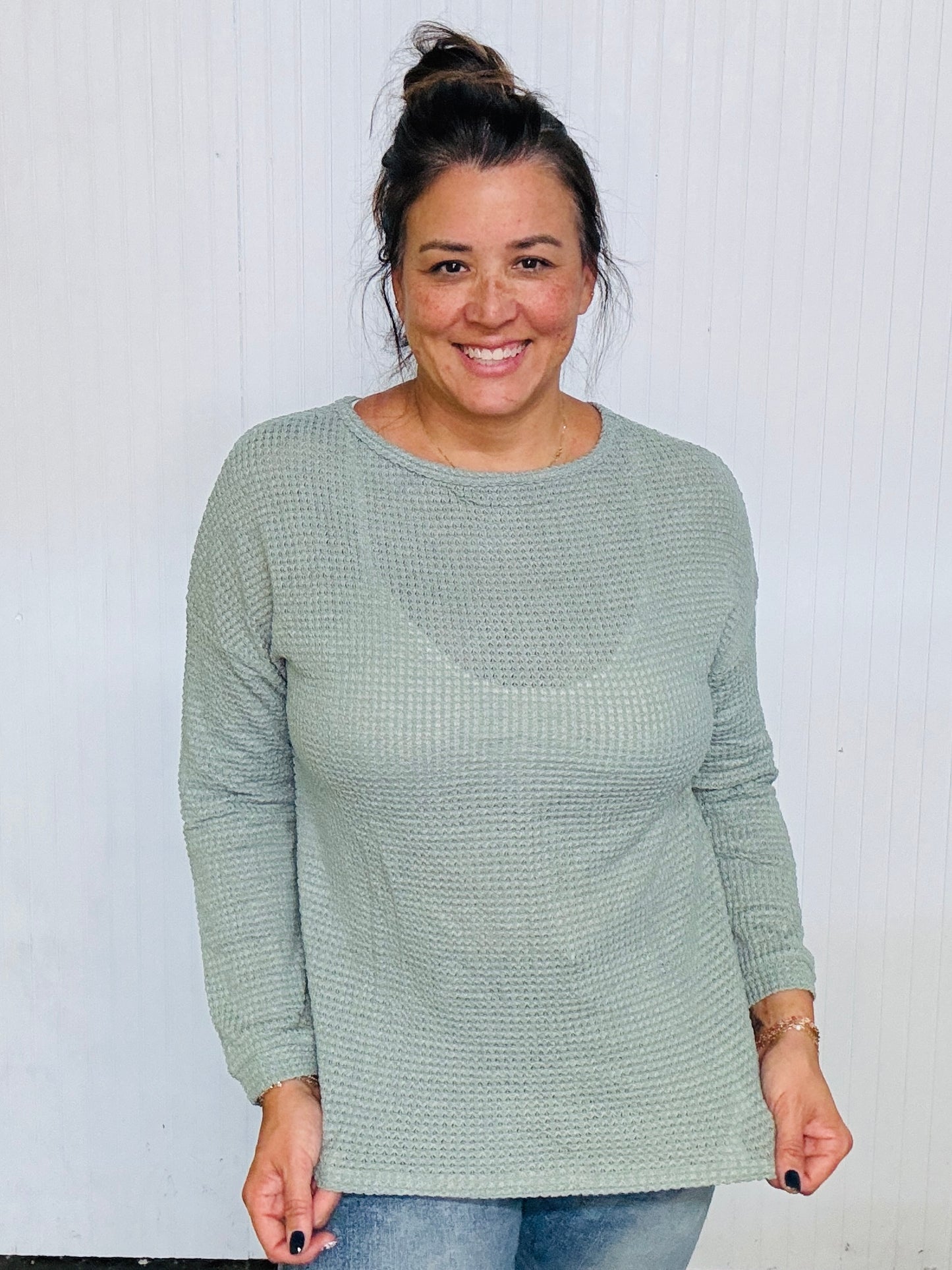Waffle Knit Top