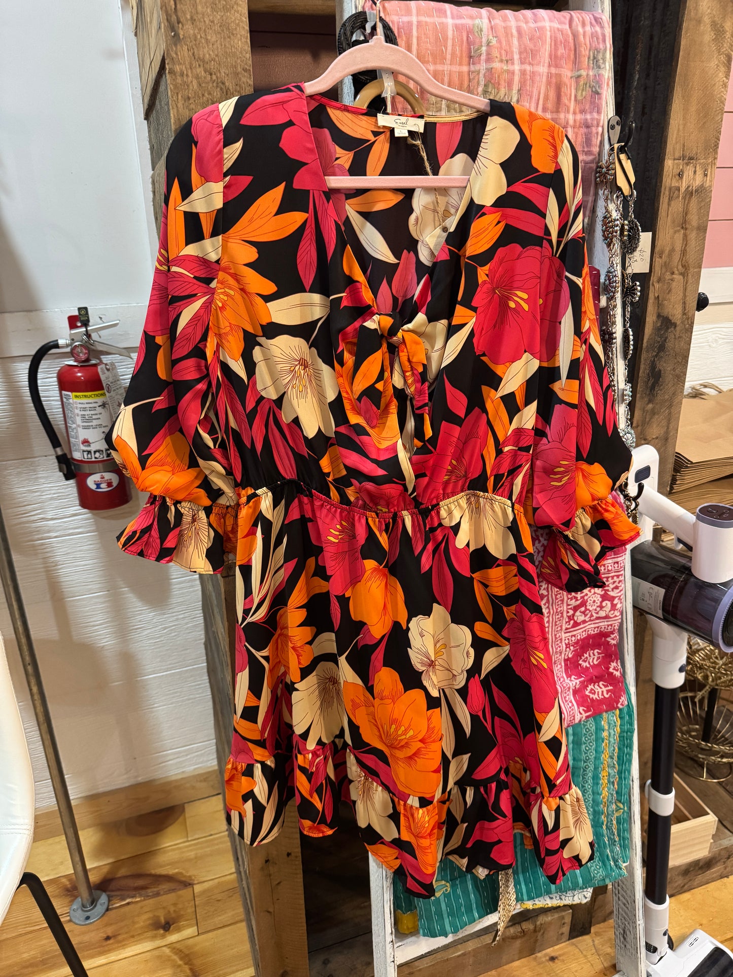 Perfectly Pink & Orange Floral Dress