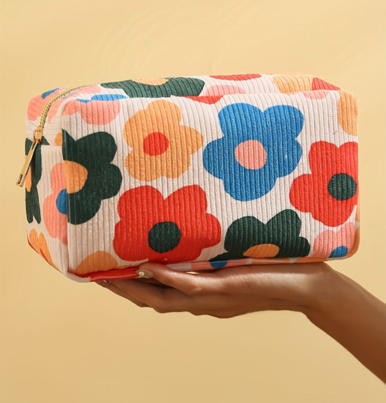 Floral Makeup Accessory Bag