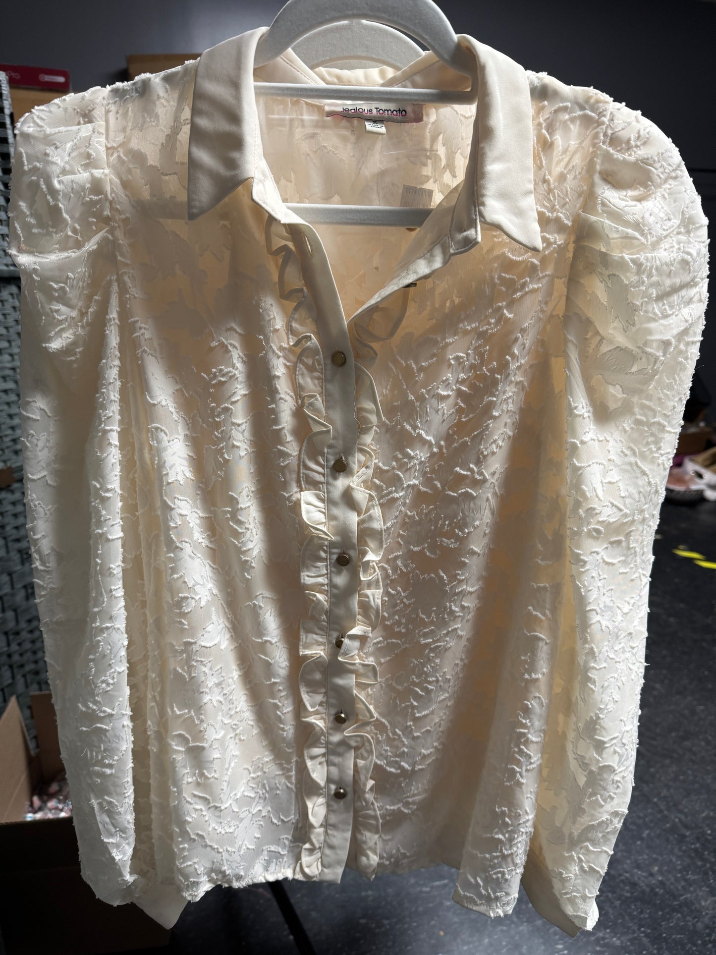 Antique Lace Button Up Blouse
